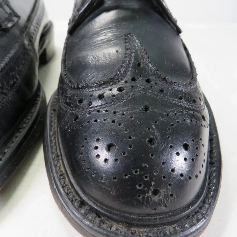 Vintage Men's Leather Dress Shoes Brown Wingtip Oxford Lace up 7 1/2 D